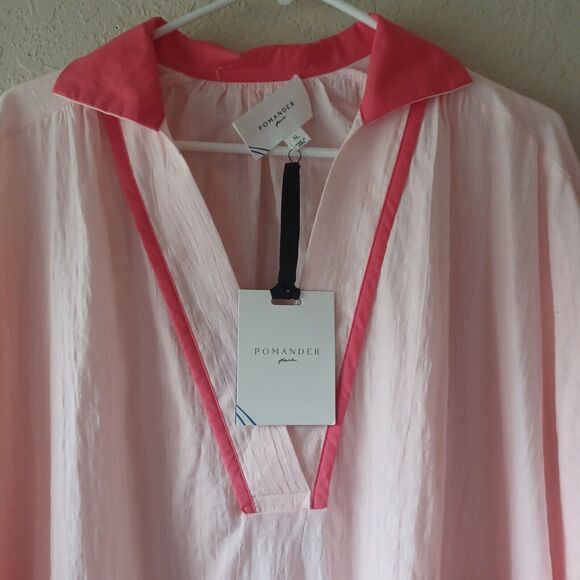 Pomander Place by Tuckernuck Pink Salt Lizzie Coverup Resort wear Tunic Dress XL - Picture 4 of 9